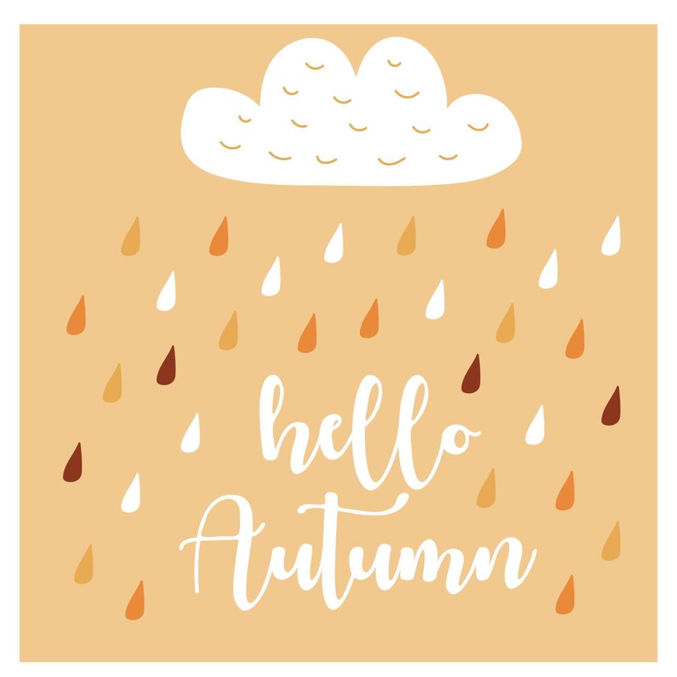 Autumn template. Design for card, poster, flyer, vector