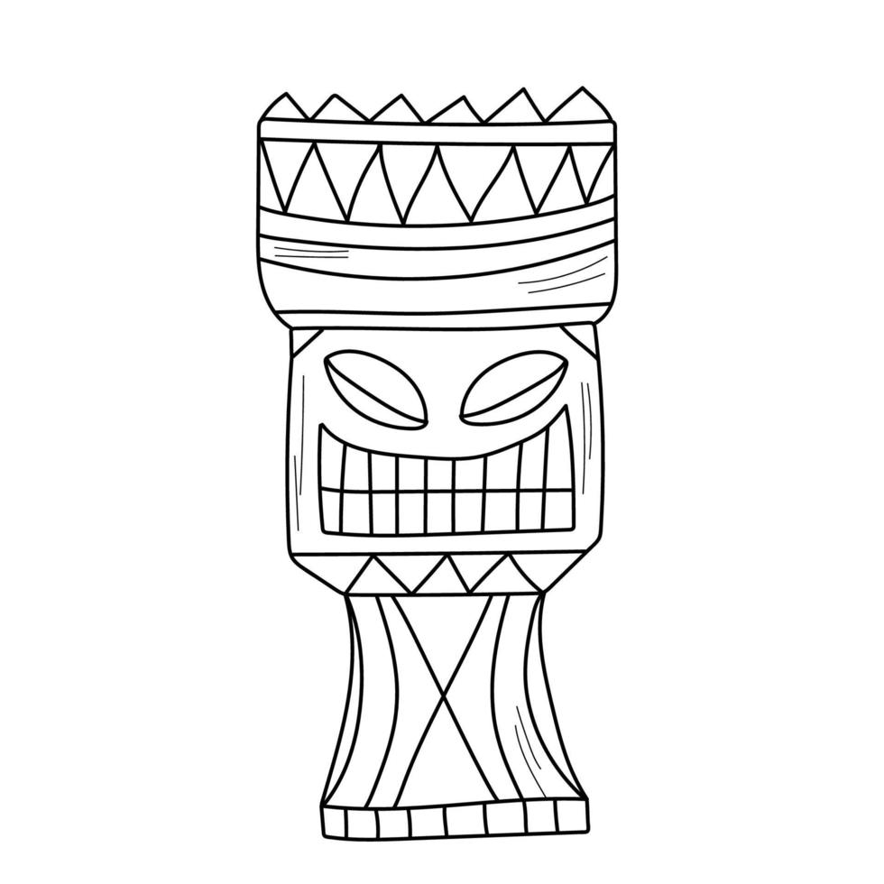 Wood Polynesian Tiki idols vector