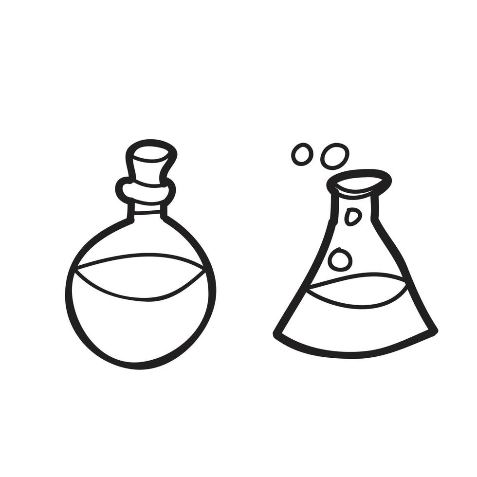 Bottle with liquid potion magic elixir vector