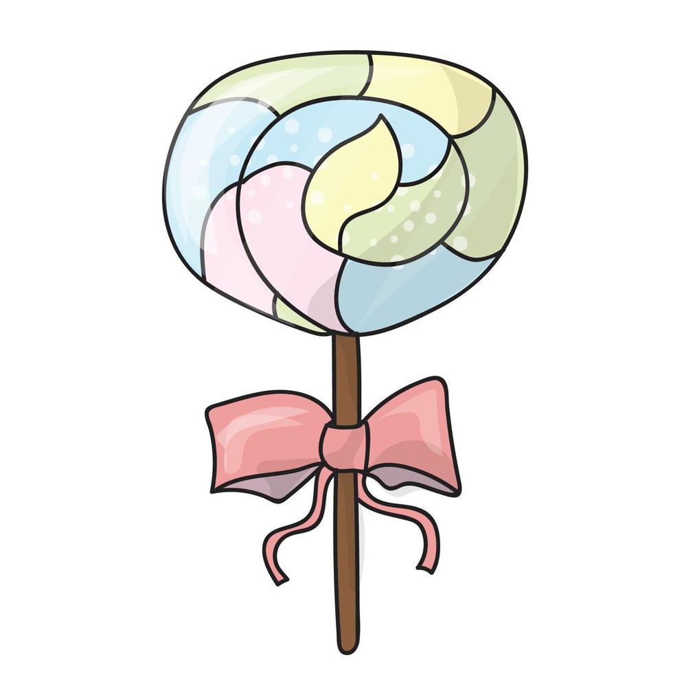 Cartoon lollipop. Sweets, icon vector
