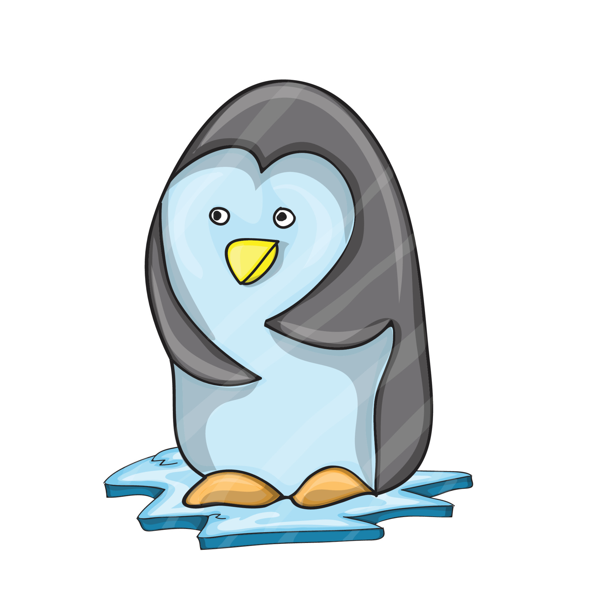 Penguin - cartoon funny style 4398047 Vector Art at Vecteezy Penguin - cartoon funny style 4398047 Vector Art at Vecteezy