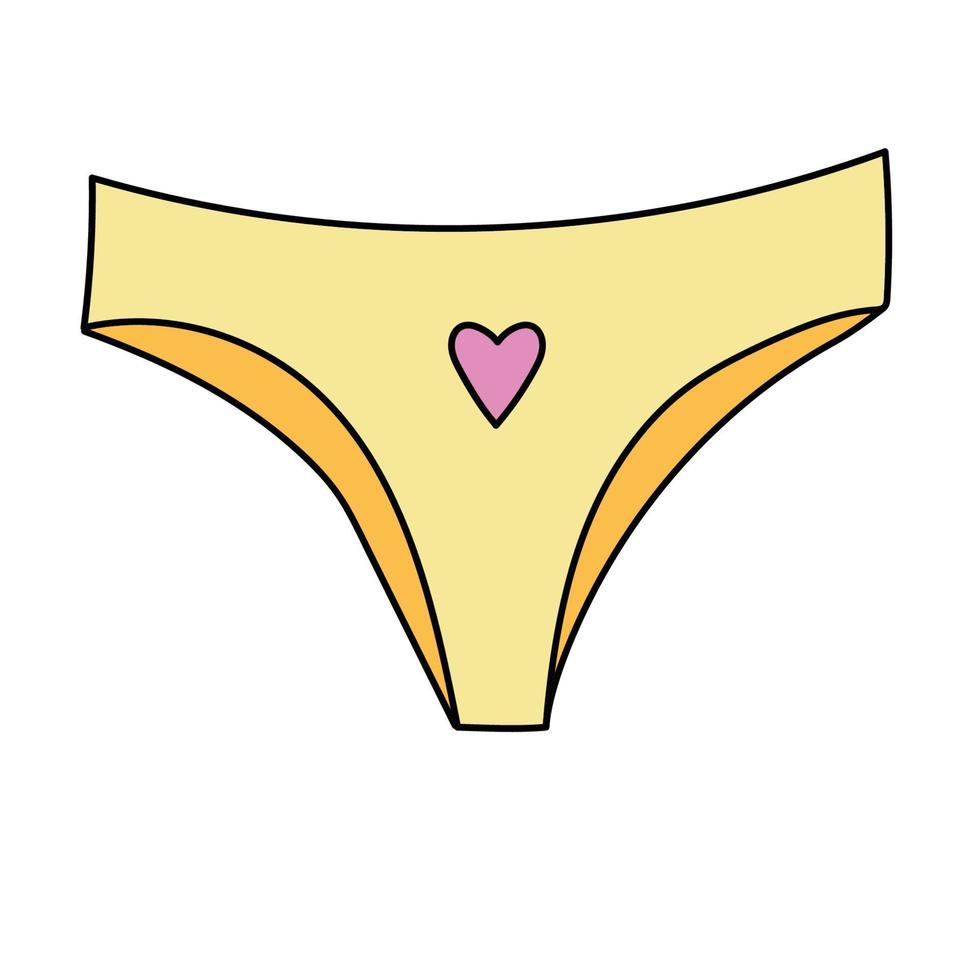 bragas. ropa interior de mujer - rosa y amarillo vector