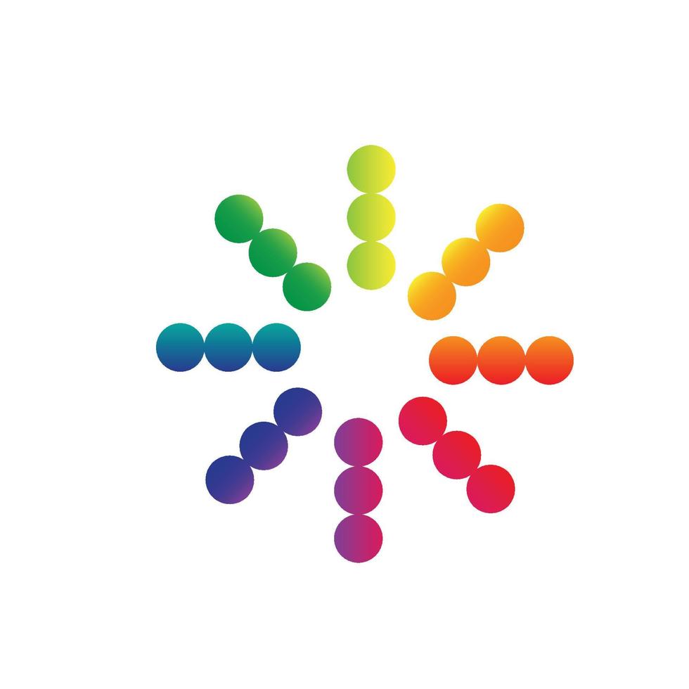 Modern rainbow preloaders - sign vector