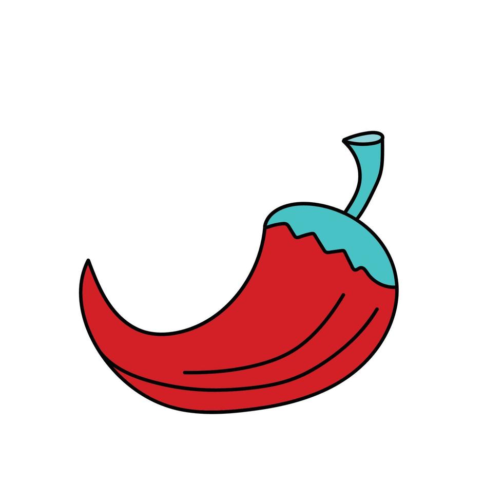 Cartoon red chili pepper mexican design vector