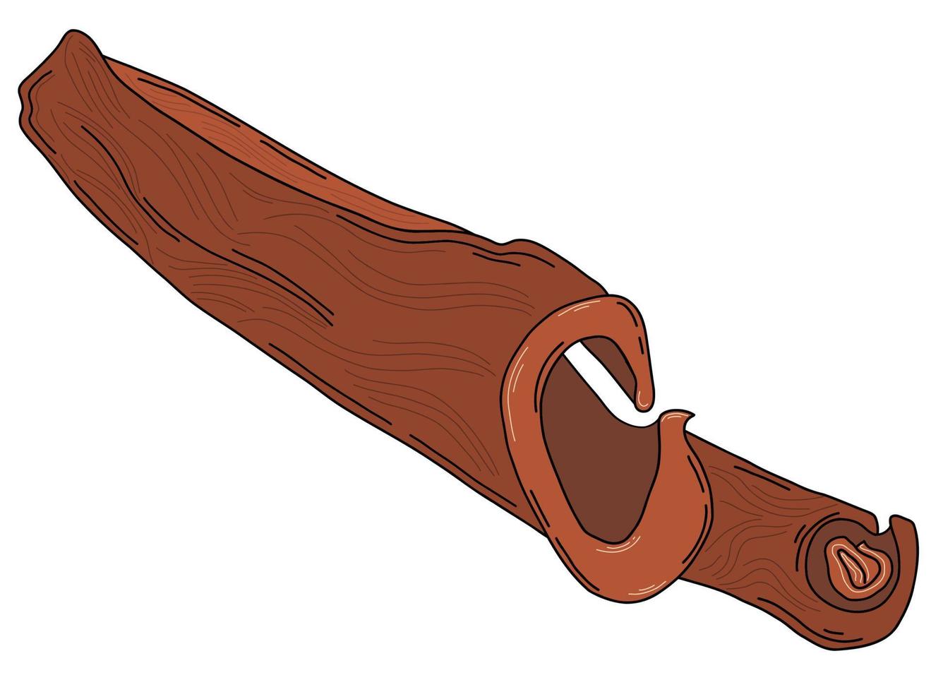 Spice. Cinnamon stick. Vector illustration