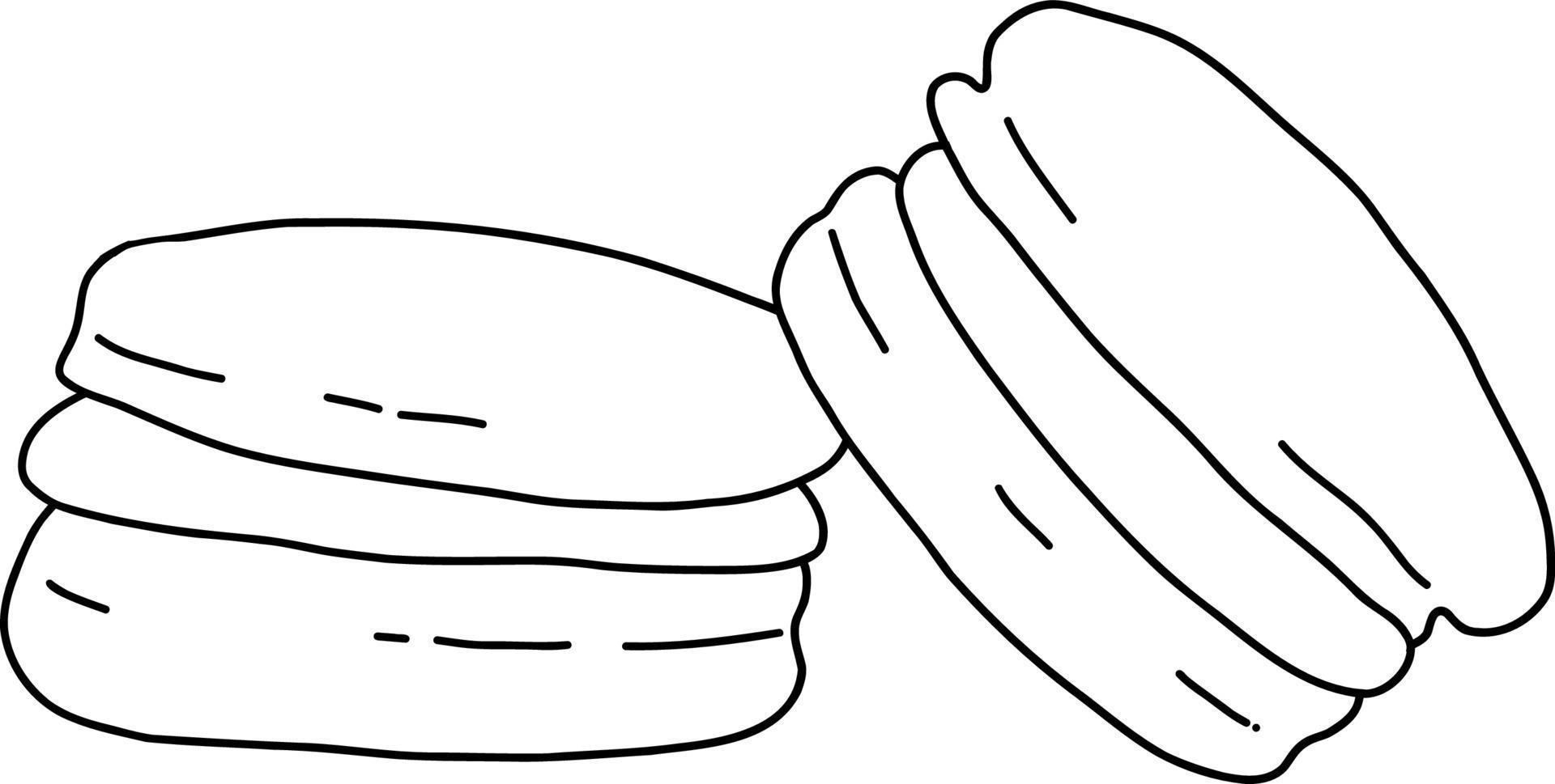 macarons de galletas. ilustración vectorial vector