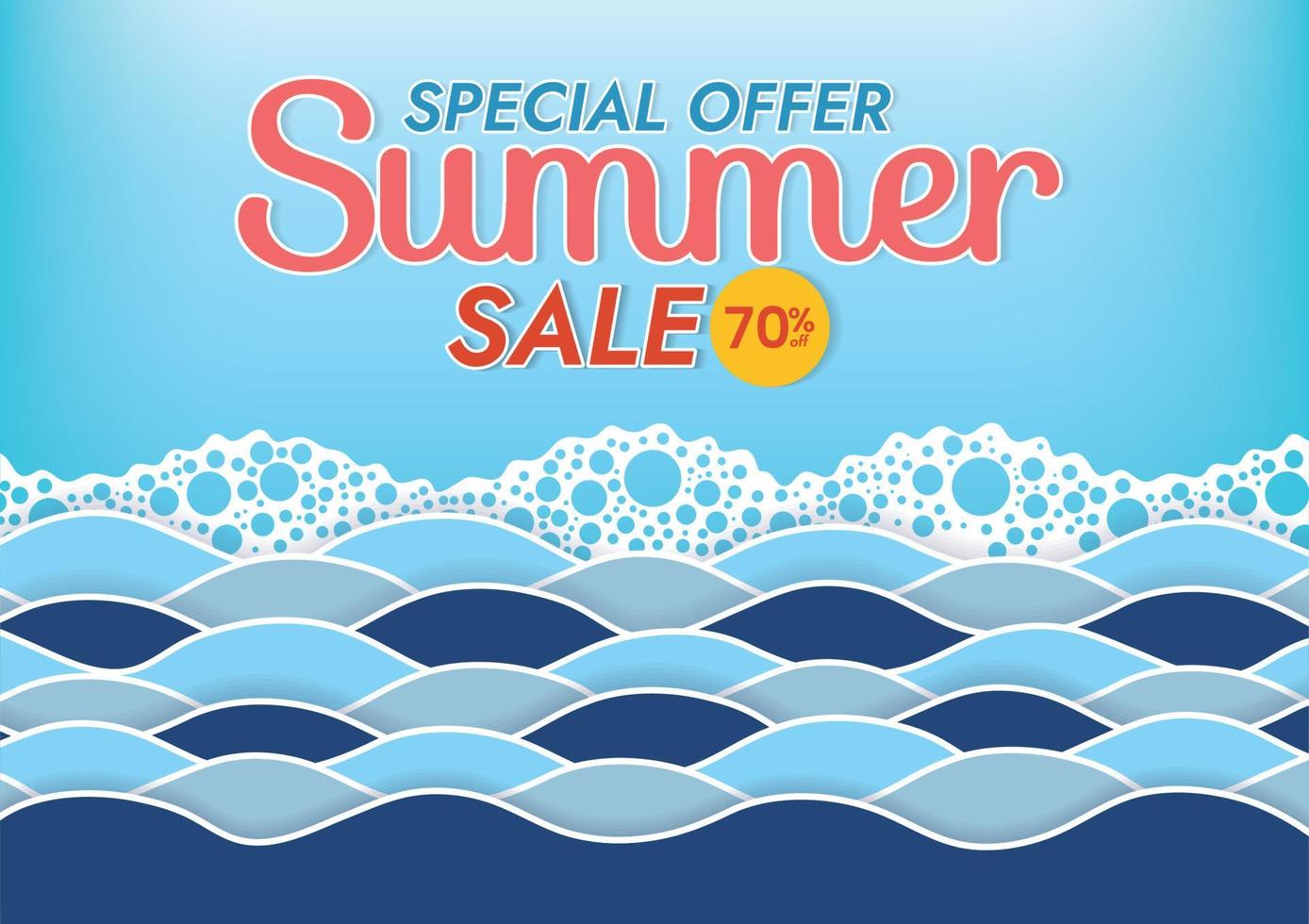 summer sunset beach background beach hot season objects vector