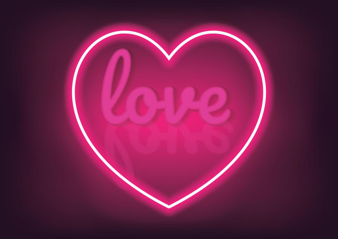 valentine's day neon heart background love season vector