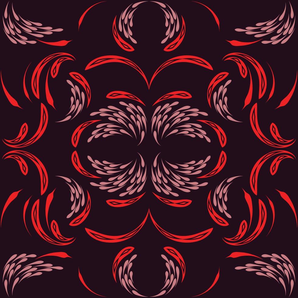 Folk flowers print Floral pattern Ethnic art vector