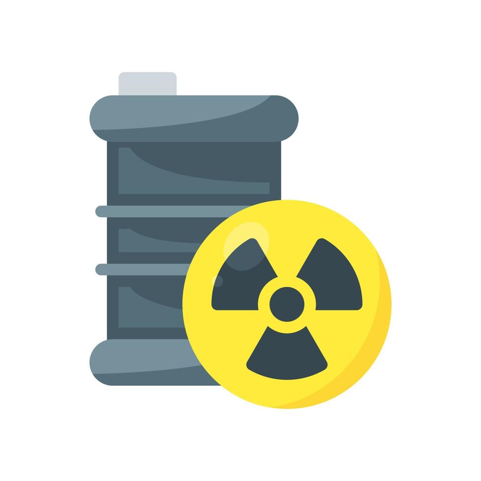 radiation flat style icon isolated on white background vector