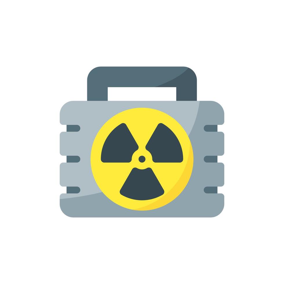 radiation flat style icon isolated on white background vector