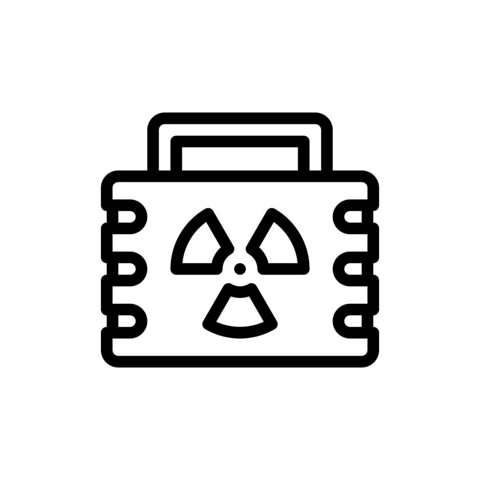 radiation line style icon isolated on white background vector
