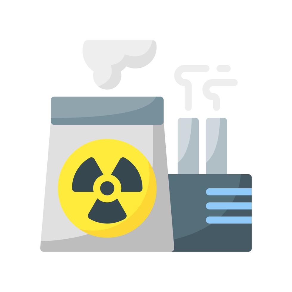 radiation flat style icon isolated on white background vector