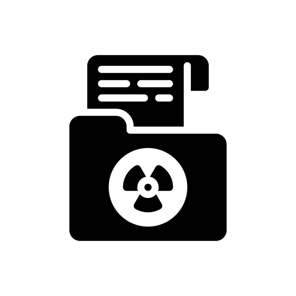 radiation glyph style icon isolated on white background vector
