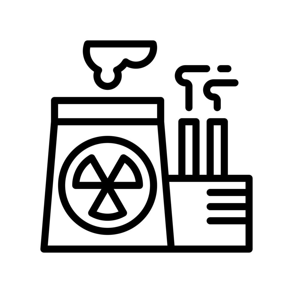 radiation line style icon isolated on white background vector
