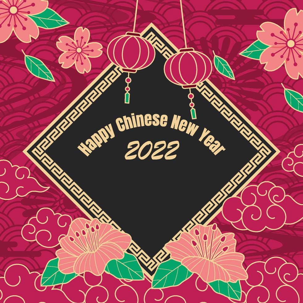 Happy Chinese New Year 2022 Background vector