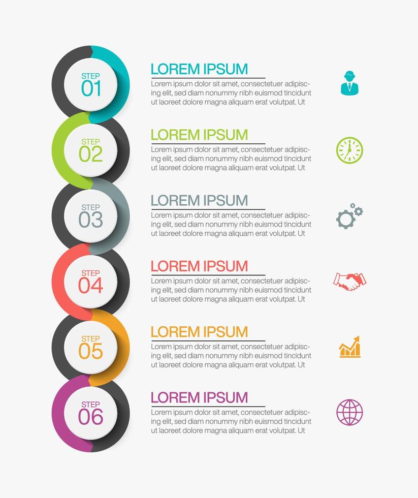 Presentation infographic template vector