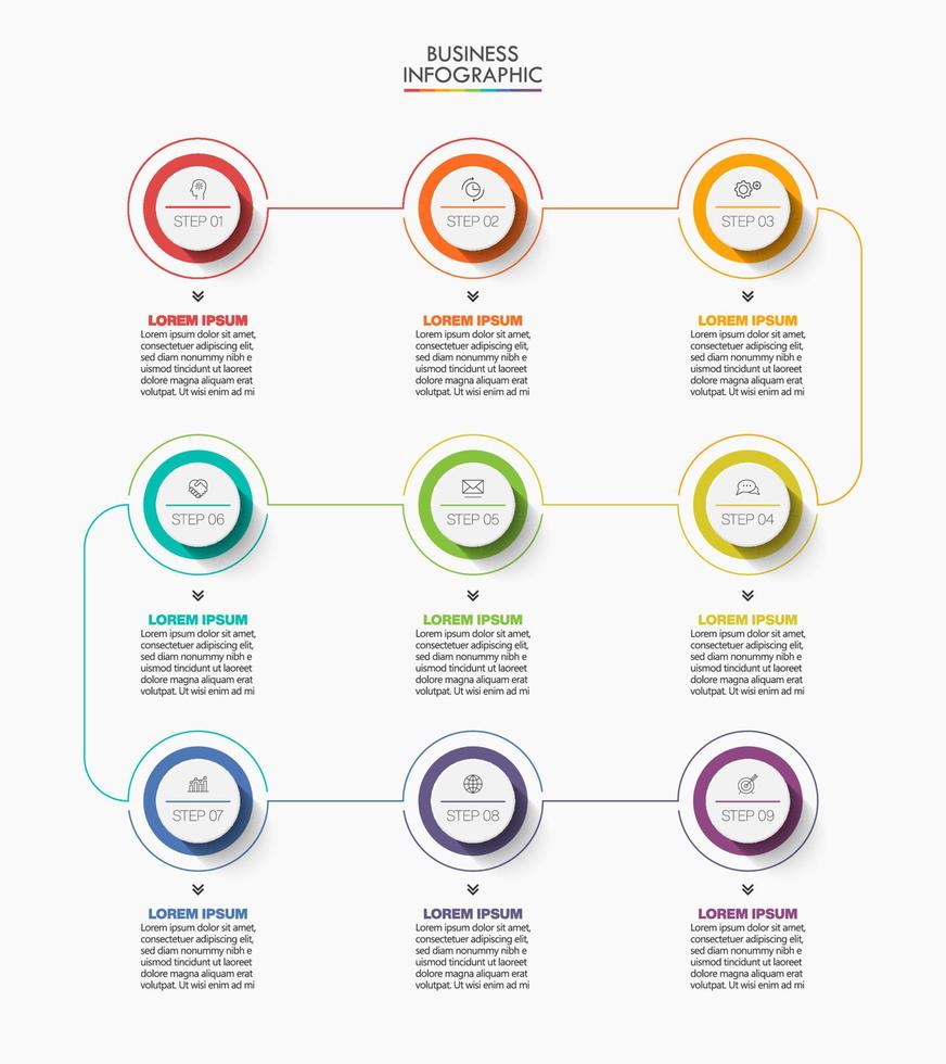 Presentation infographic template vector