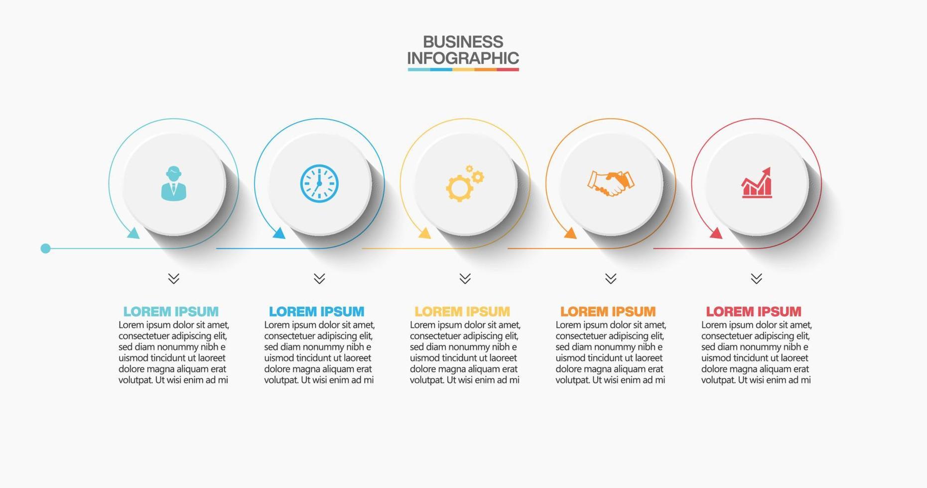 Presentation infographic template vector