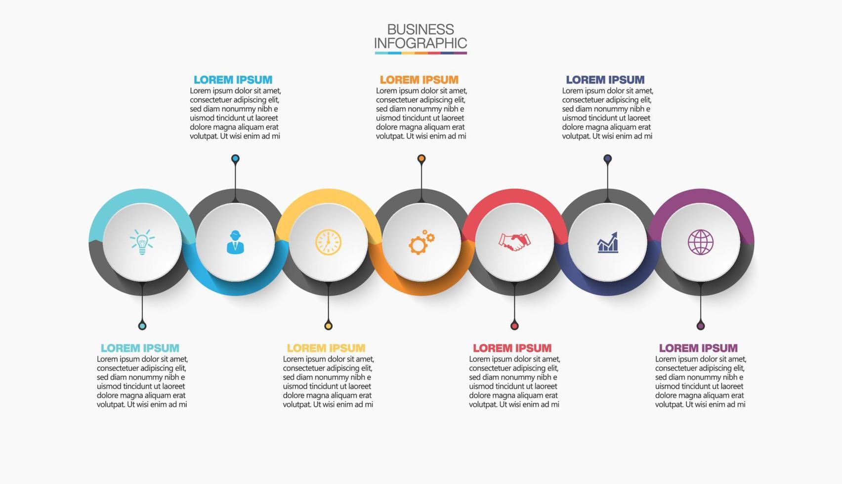 Presentation infographic template vector