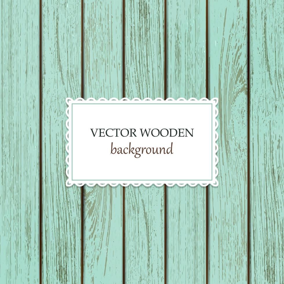 Vector wooden background. Turquoise  wood backdrop. Trendy natural boards. Old vintage panels. Good for mock-ups