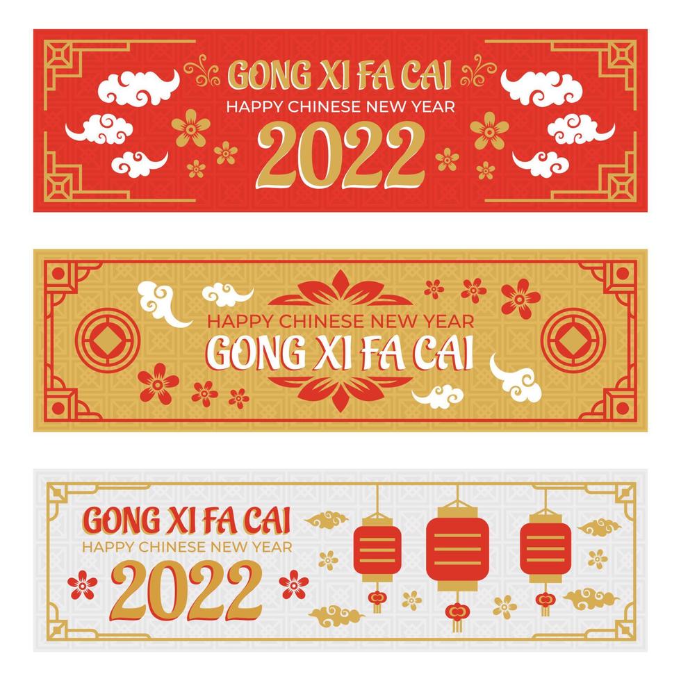 Greeting Chinese New Year Gong Xi Fa Cai Banner vector