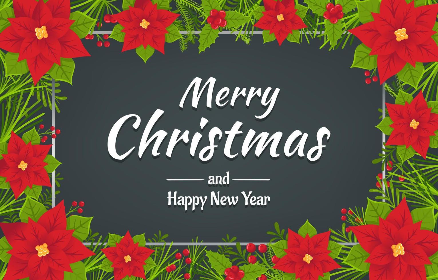 Merry Christmas Floral Background 4398889 Vector Art at Vecteezy