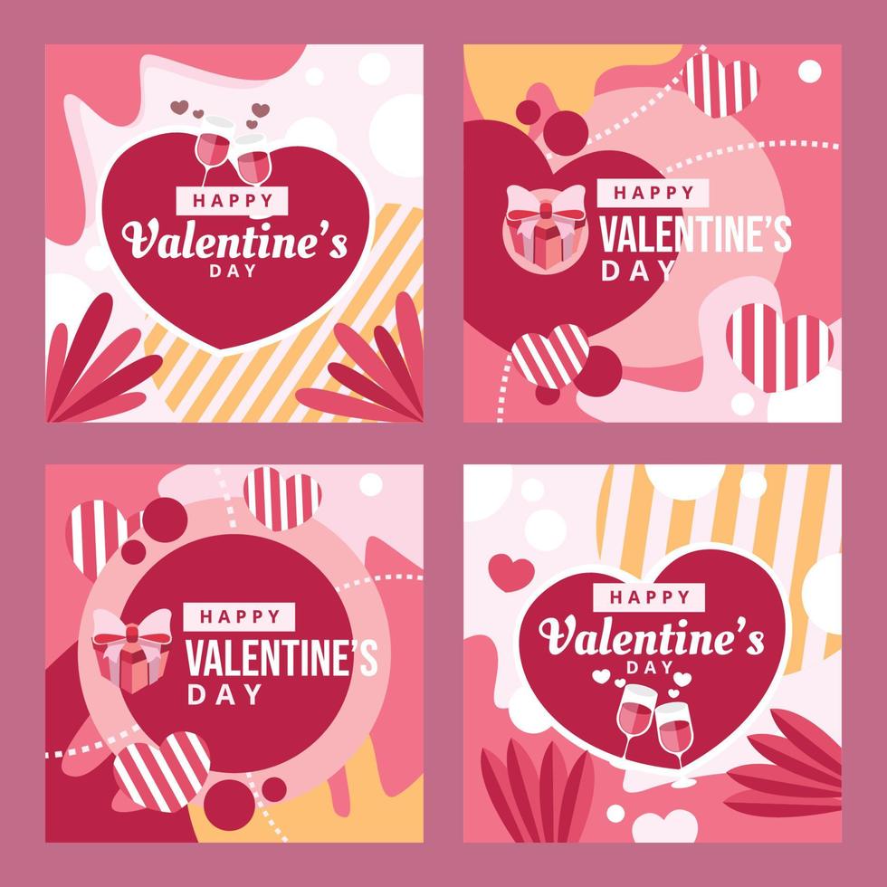 tarjetas de san valentin vector