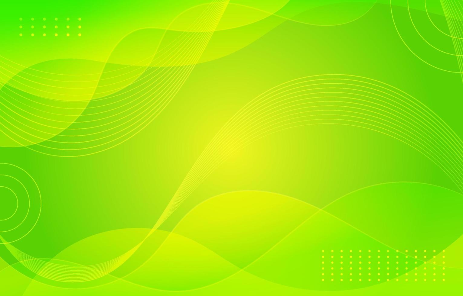 fondo verde abstracto con curvas dinámicas vector