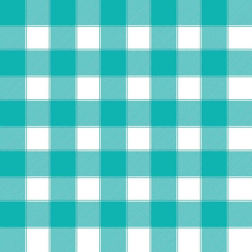 White and Teal Diagonal Seamless Pattern Buffalo Plaid vector