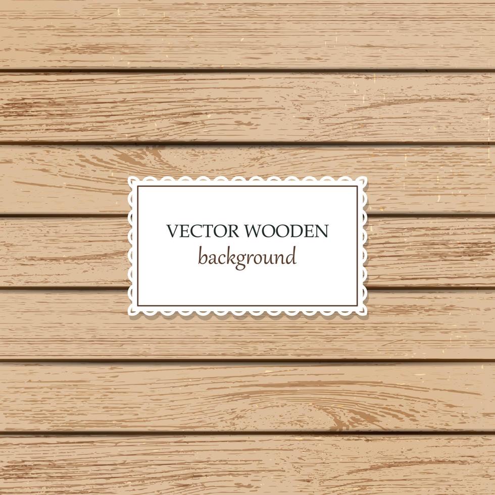 Vector wooden background. Light colored beige wood backdrop. Trendy natural boards. Good for mock-ups