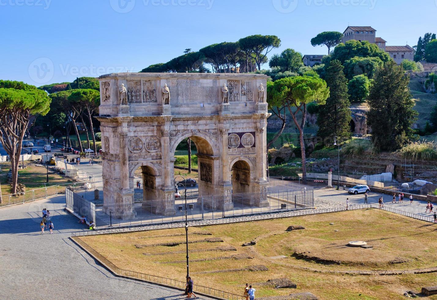 The Arch of Titus Arco di Tito on the Via Sacra of the Roman Forum photo