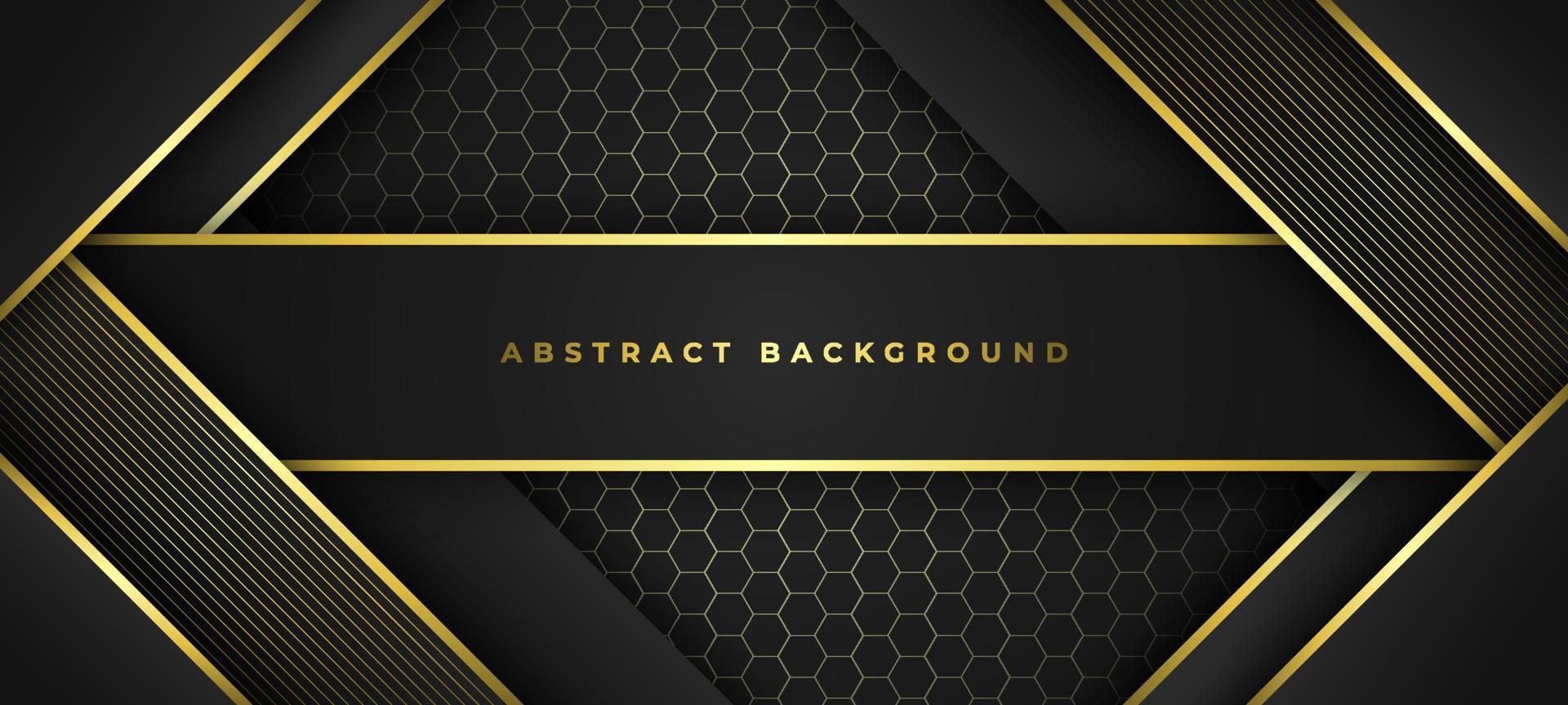 Abstract Black and Gold Background vector