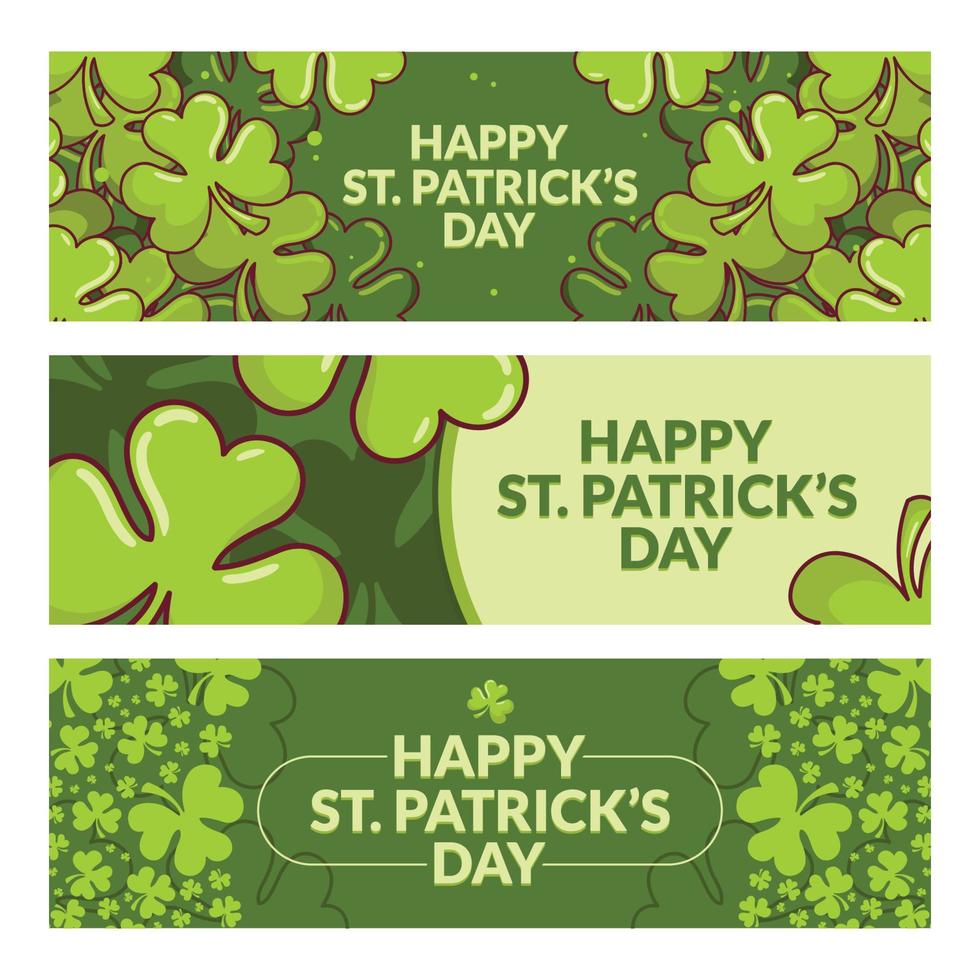 Set of Shamrock Banners vector