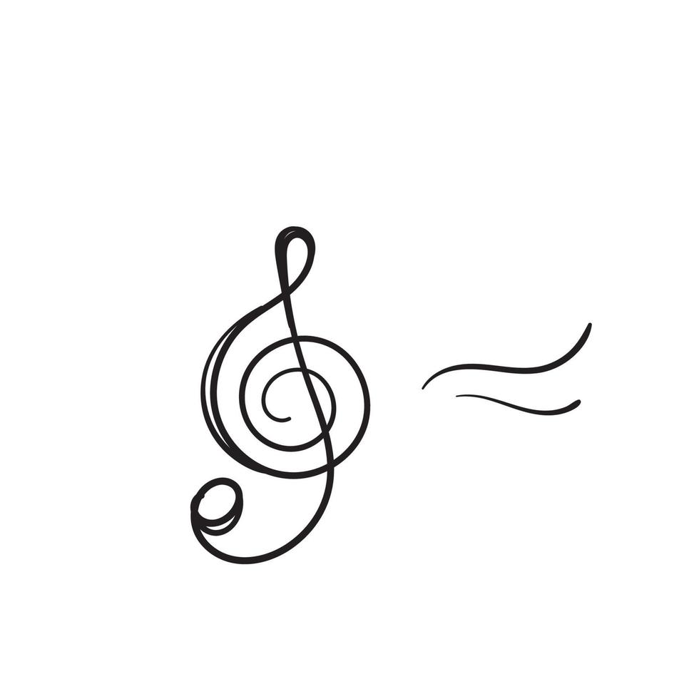 g note doodle illustration with hand drawn style vector