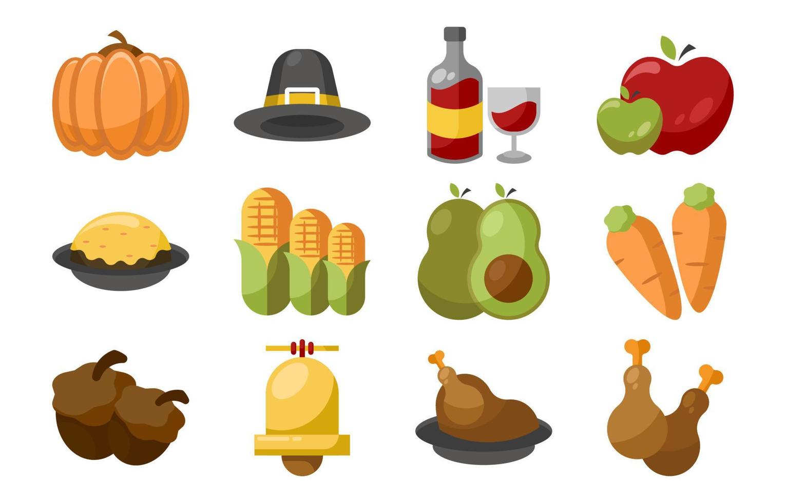 Thanksgiving Icon Set vector