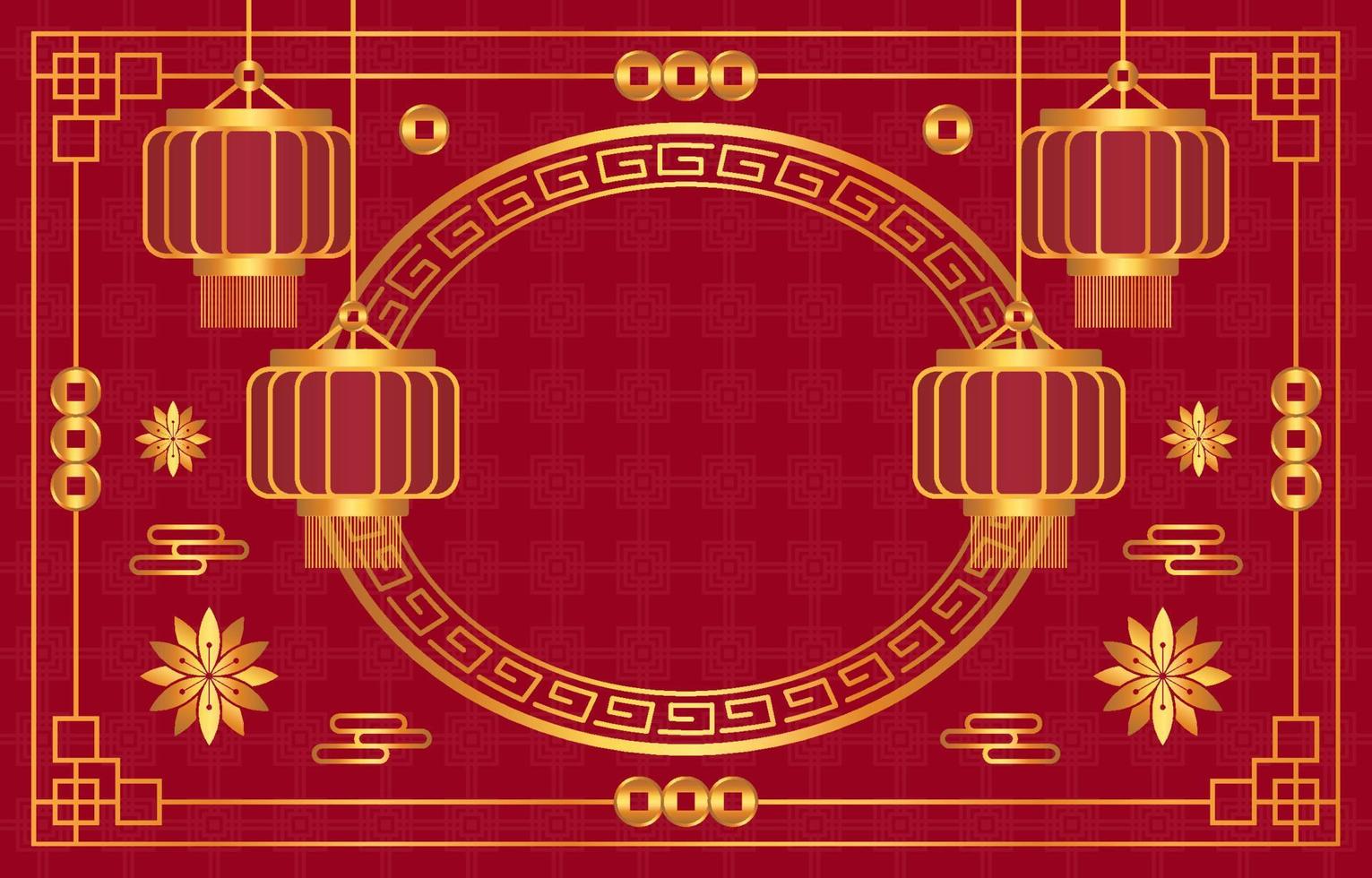 Chinese New Year Red Background vector