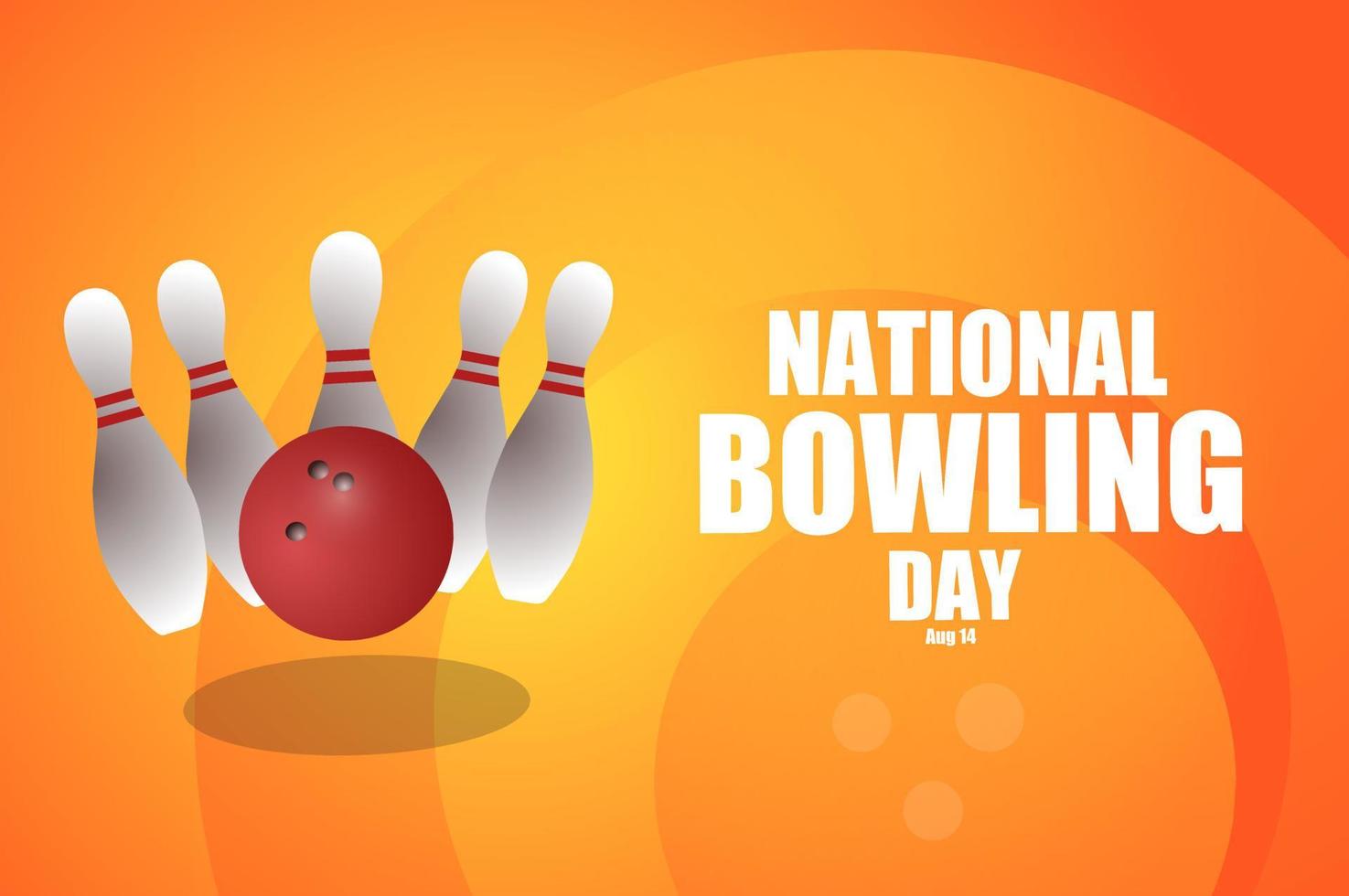 National bowling day vector illustration