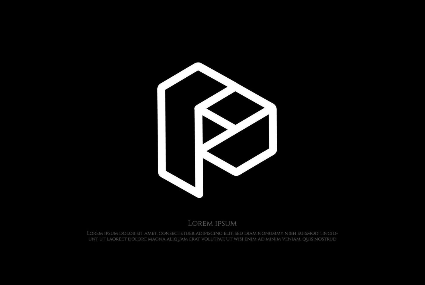 Simple Minimalist Geometric RD DR Monogram Line Outline Logo Design Vector