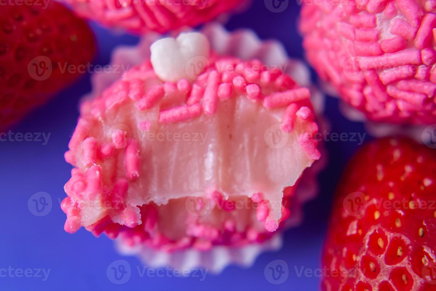 Strawberry chocolate truffle photo