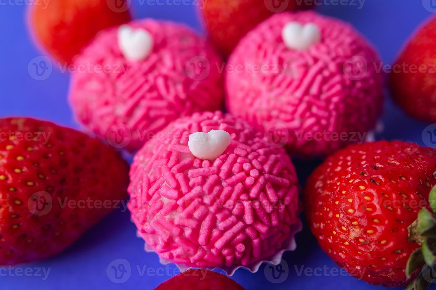 Strawberry chocolate truffle photo