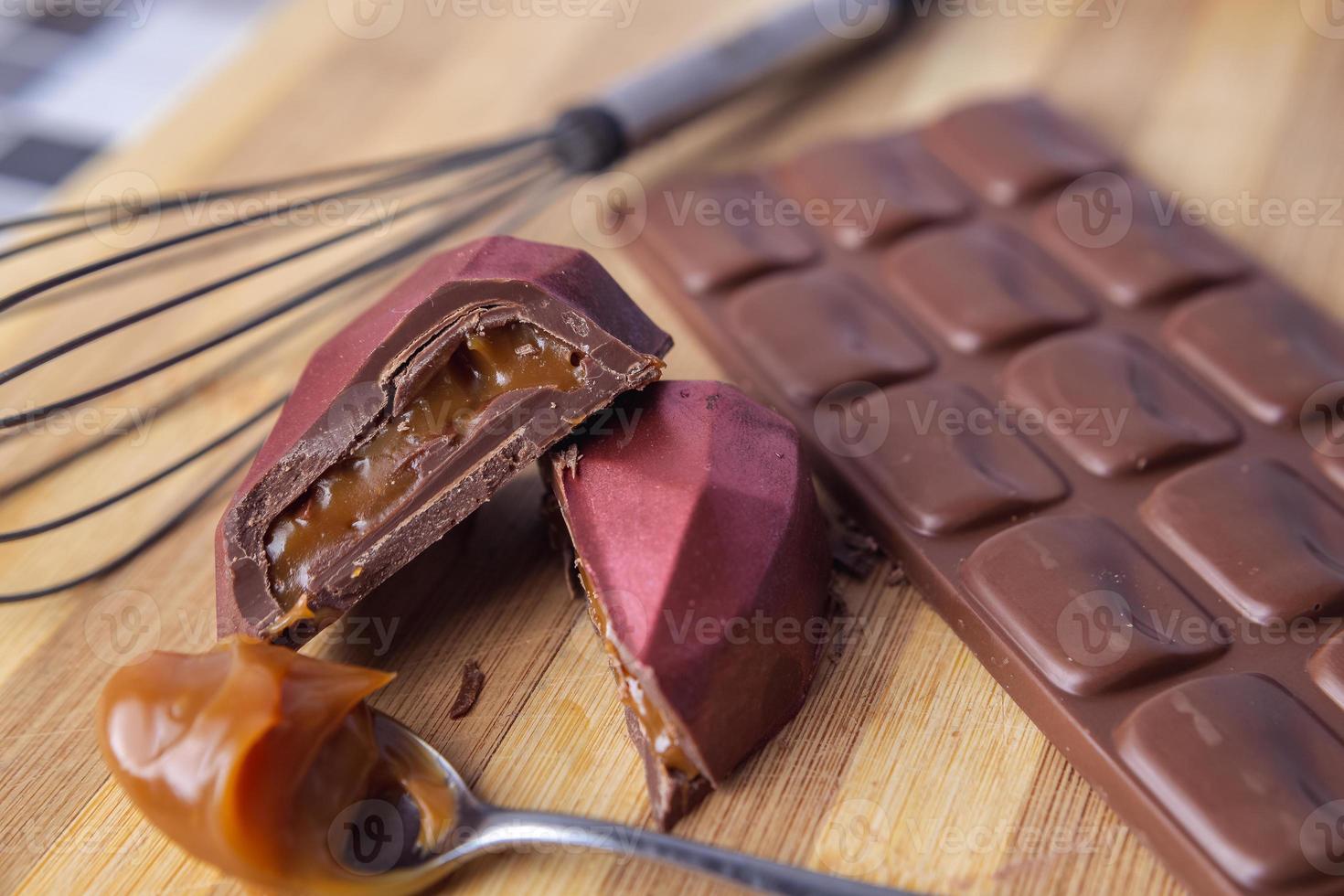 chocolate and hazelnuts photo