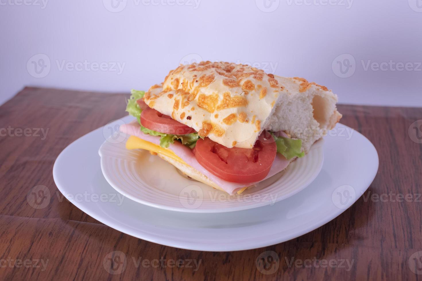 sandwich with salad photo