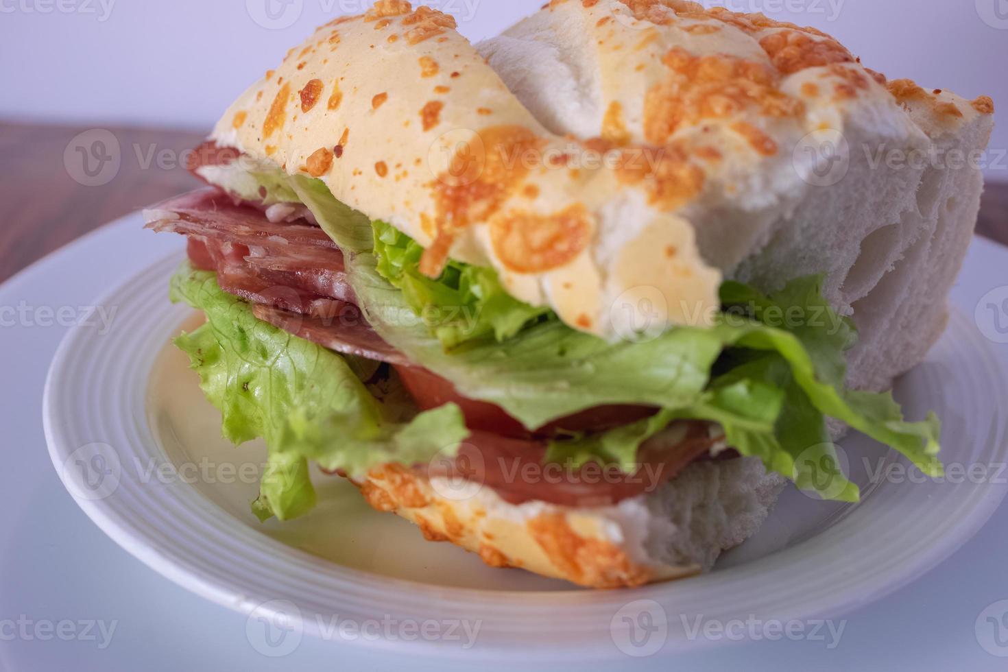 sandwich with salad photo