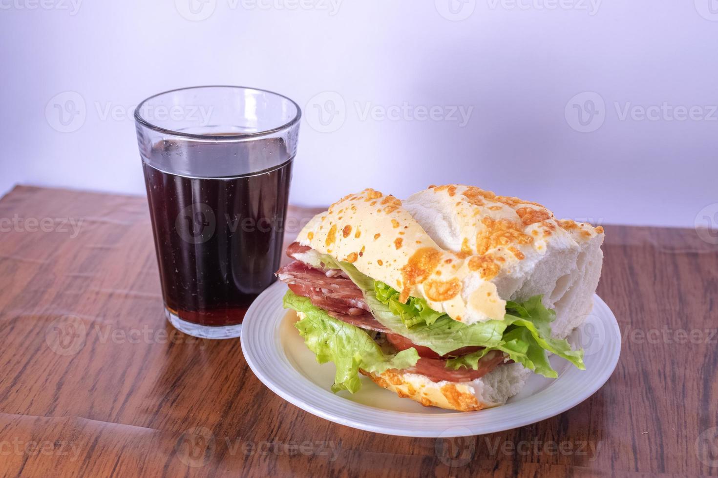 sandwich with salad photo