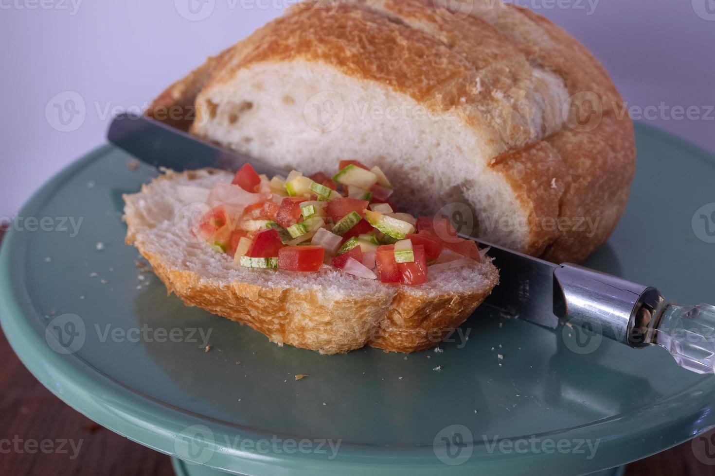 round italian bread photo