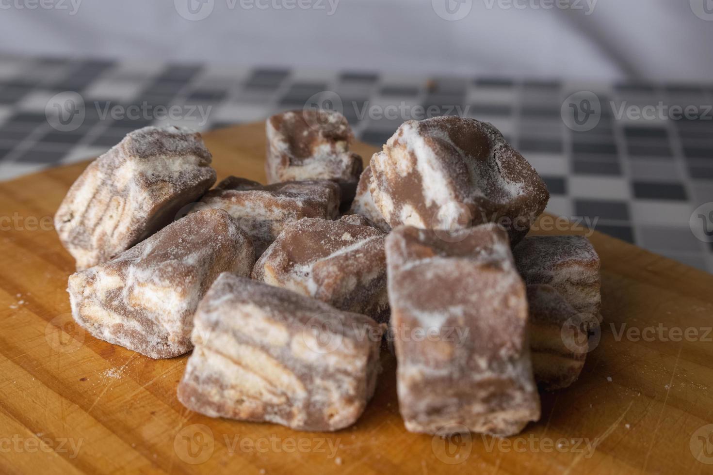 Italian straw with sugar confectionery photo