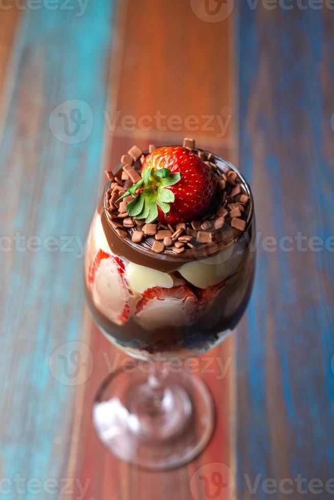 strawberry cream and chocolate photo