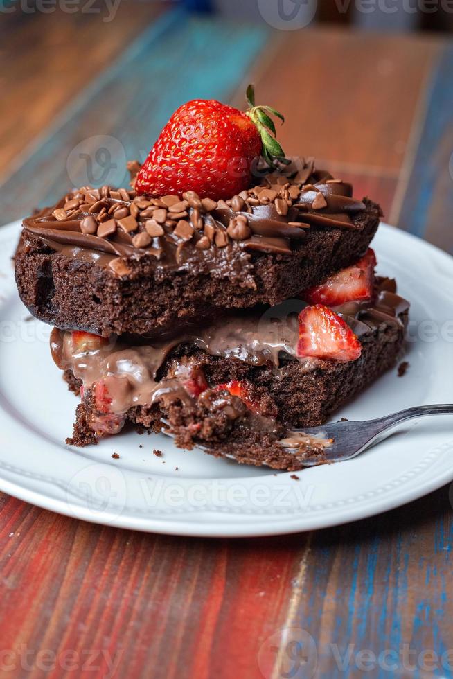 strawberry cream and chocolate photo