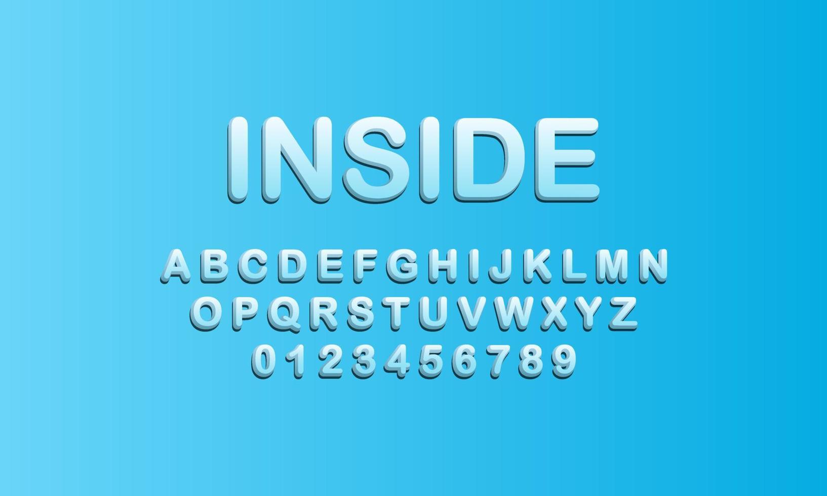 Editable text effect inside title style vector